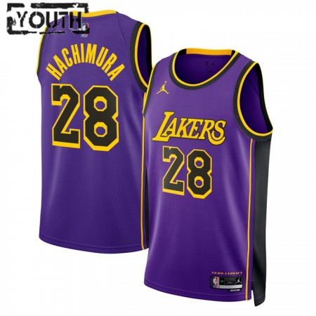 Camiseta Niños Los Angeles Lakers Rui Hachimura 28 2022-23 Jordan Statement Edition Violeta Swingman